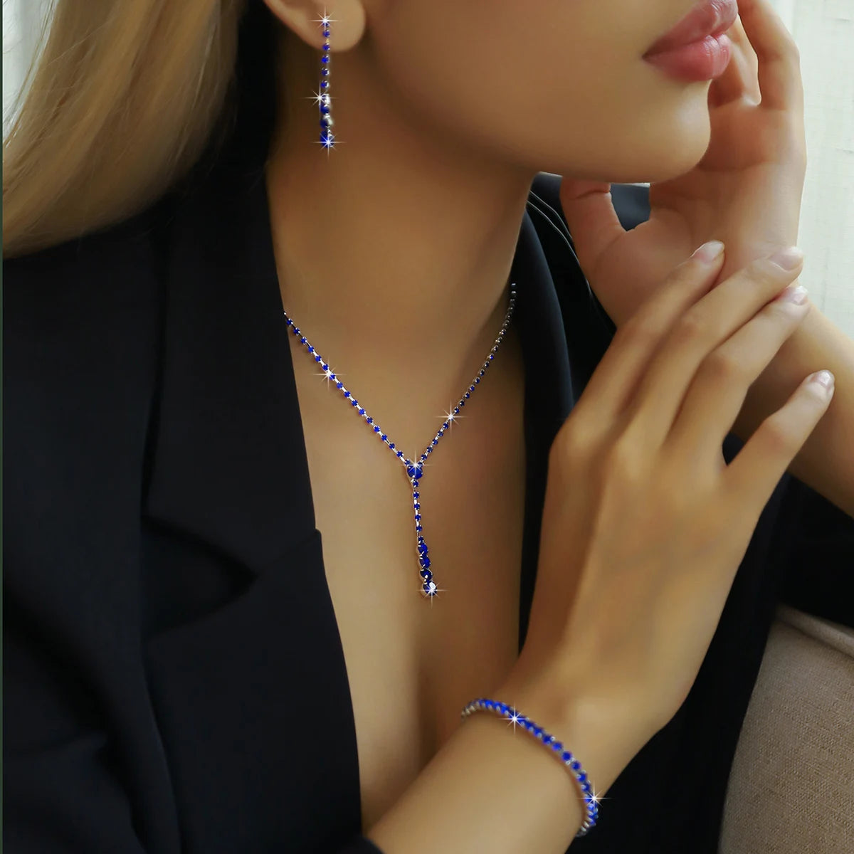 Parure de Bijoux Géométrique - 4 Pièces