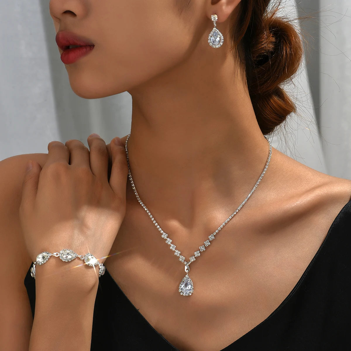 Parure de Bijoux Goutte d'Eau - Romantique