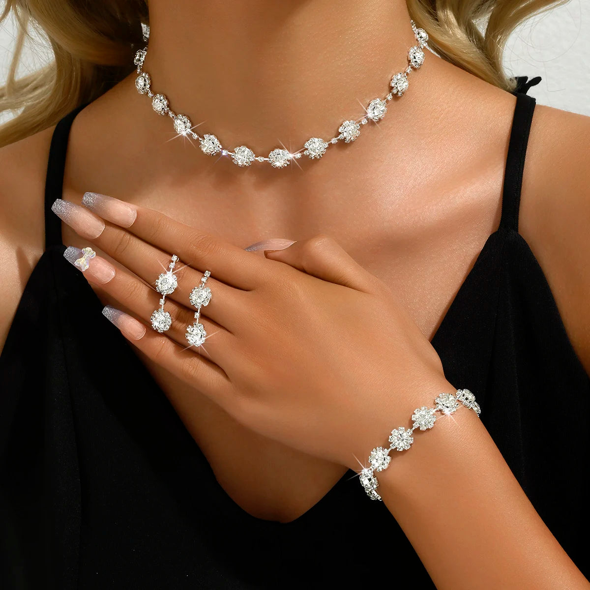 Parure de Bijoux Goutte d'Eau - Romantique